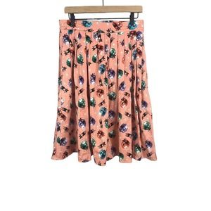 VOODOO VIXEN Women's Beautiful Cat Print A-Line Full Fun Swing Skirt Size Large